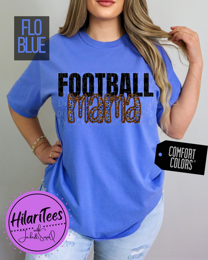 Football Mama Tshirt, Faux Embroidery