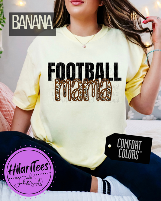 Football Mama Tshirt, Faux Embroidery