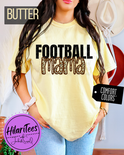 Football Mama Tshirt, Faux Embroidery