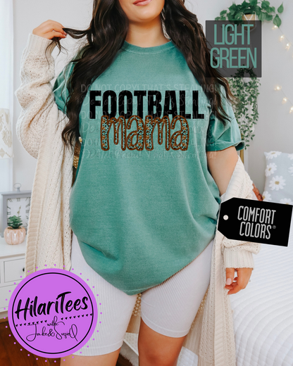 Football Mama Tshirt, Faux Embroidery