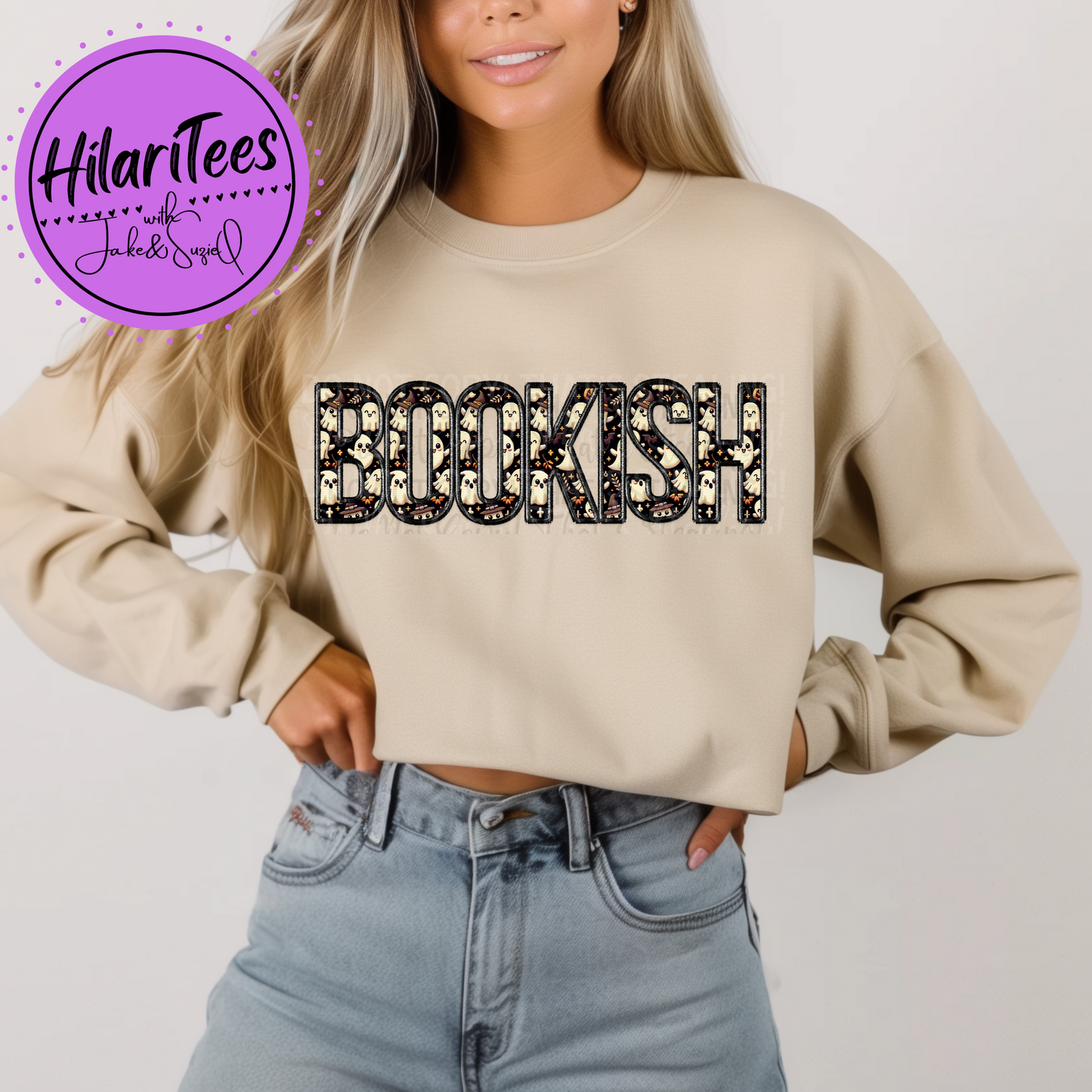 Bookish Crewneck - Faux Embroidery