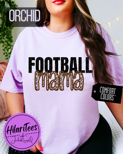 Football Mama Tshirt, Faux Embroidery