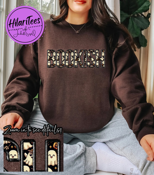 Bookish Crewneck - Faux Embroidery