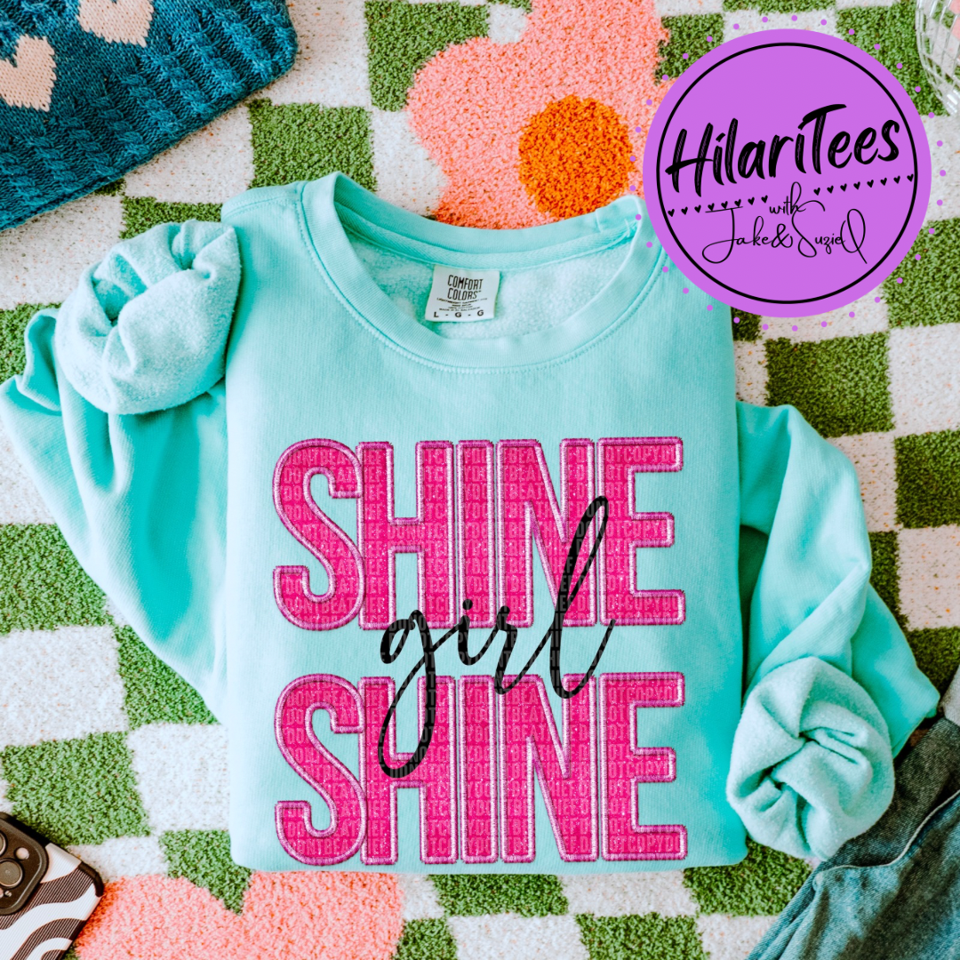 Shine Girl Shine Faux Embroidery