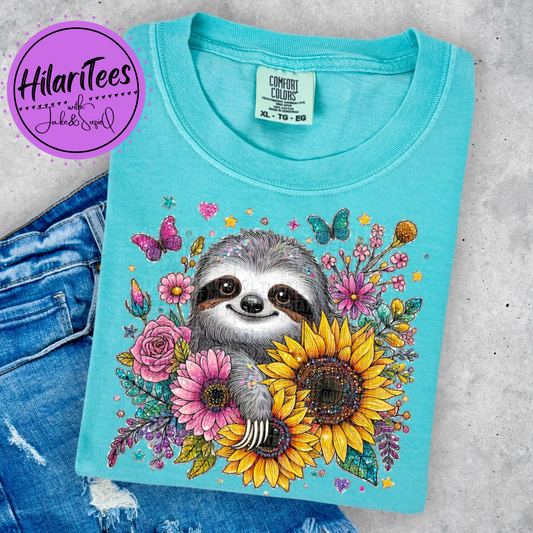 Sloth & Flowers